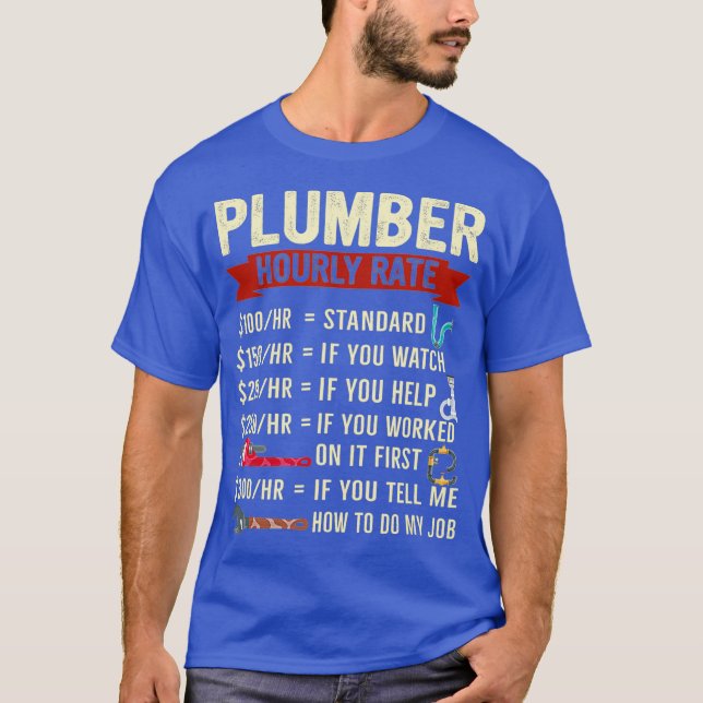Lättare timtaxa för rörmokare beskrivning av med t shirt (Framsida)