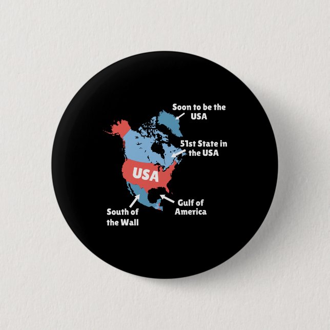 Lättare Trump Karta i USA - Kanada, Grönland, Bukt Knapp (Framsida)