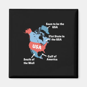Lättare Trump Karta i USA - Kanada, Grönland, Bukt Magnet