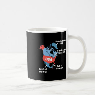 Lättare Trump Karta i USA - Kanada Kaffemugg