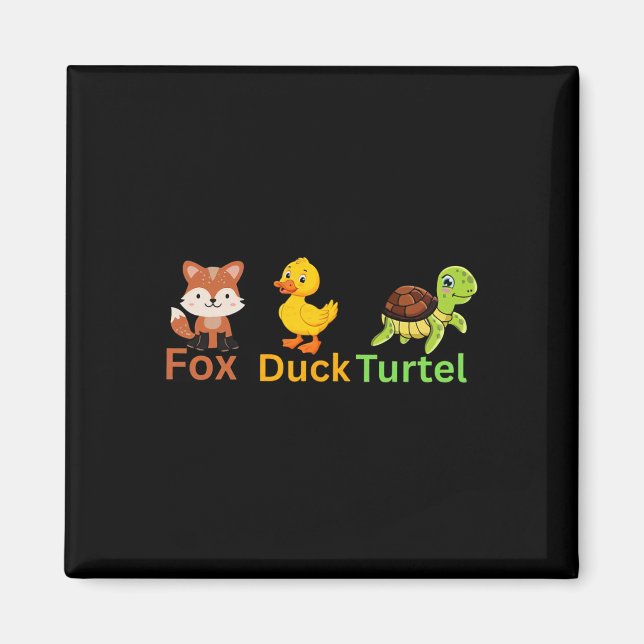 Lättare Trump Subtle Fox Anka Turtle Cute Animal 1 Magnet (Framsidan)