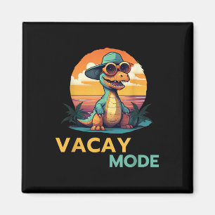 Lättare Vacay Mode Cute Dinosaur Family Vacation S Magnet