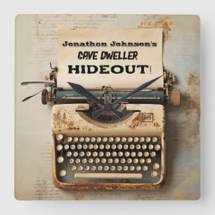 Lättare väggklocka för skrivmaskin för Vintage