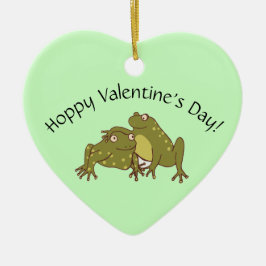 Lättare Valentines day-cute-grodor i Kärlek Julgransprydnad Keramik