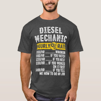 Lättare Vintage Diesel Mechanic Roligt Timme T Shirt