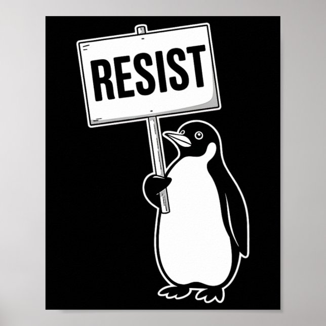 Lättare Vintage Penguin Resistent Coola Penguins R Poster (Framsidan)