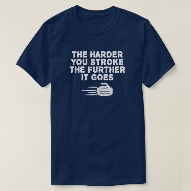 Lättare Vuxen humor Sarkastic Curling Hard Stroke T Shirt (Design framsida)
