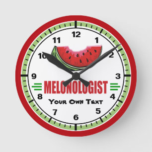 Lättare Watermelon Älskare Rund Klocka