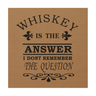 Lättare whiskey-citat trätavla