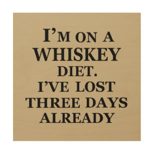 Lättare whiskey-citat trätavla