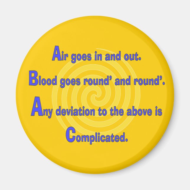 Lättartade sjuksköterskor eller andningsalster magnet (Framsidan)