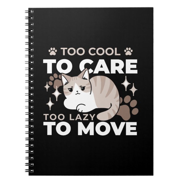 Lättaxade och lazy Vibes för Cat Lovers Design Anteckningsbok (Framsidan)