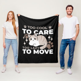 Lättaxade och lazy Vibes för Cat Lovers Design Fleecefilt