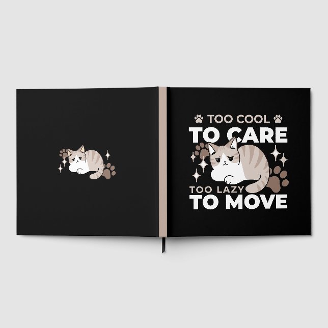 Lättaxade och lazy Vibes för Cat Lovers Design Gästböcker (Full)