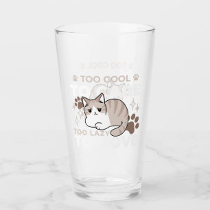Lättaxade och lazy Vibes för Cat Lovers Design Glaskopp