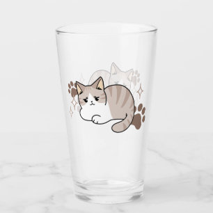 Lättaxade och lazy Vibes för Cat Lovers Design Glaskopp
