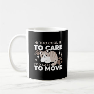 Lättaxade och lazy Vibes för Cat Lovers Design Kaffemugg