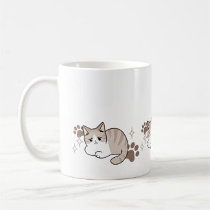 Lättaxade och lazy Vibes för Cat Lovers Design Kaffemugg