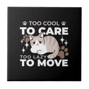 Lättaxade och lazy Vibes för Cat Lovers Design Kakelplatta