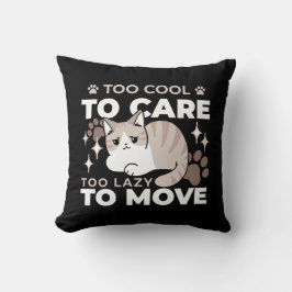 Lättaxade och lazy Vibes för Cat Lovers Design Kudde