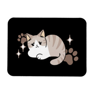 Lättaxade och lazy Vibes för Cat Lovers Design Magnet
