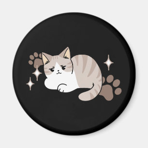 Lättaxade och lazy Vibes för Cat Lovers Design Magnet