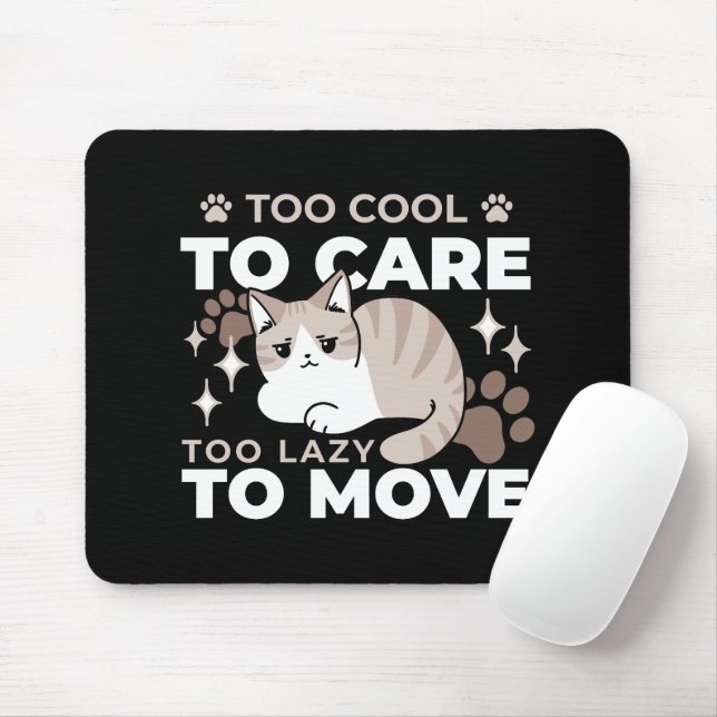 Lättaxade och lazy Vibes för Cat Lovers Design Musmatta (Med mus)
