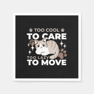 Lättaxade och lazy Vibes för Cat Lovers Design Pappersservett