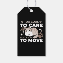 Lättaxade och lazy Vibes för Cat Lovers Design Presentetikett