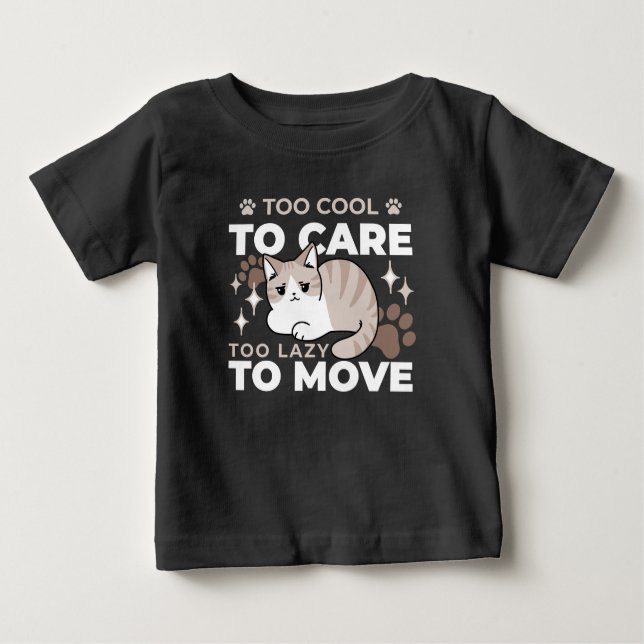 Lättaxade och lazy Vibes för Cat Lovers Design T Shirt (Framsida)