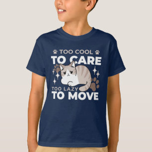 Lättaxade och lazy Vibes för Cat Lovers Design T Shirt