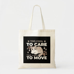 Lättaxade och lazy Vibes för Cat Lovers Design Tygkasse