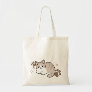 Lättaxade och lazy Vibes för Cat Lovers Design Tygkasse