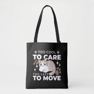 Lättaxade och lazy Vibes för Cat Lovers Design Tygkasse
