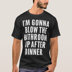 Lättblomma Vuxen humor i badrummet olämpligt T Shirt