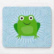Lättblommig groda - Cute Froggy on Blue