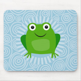 Lättblommig groda - Cute Froggy on Blue Musmatta