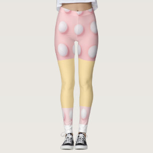 Lättbusta kort-strumpor boll mönster leggings