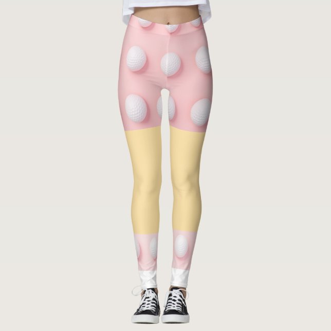 Lättbusta kort-strumpor boll mönster leggings (Framsida)