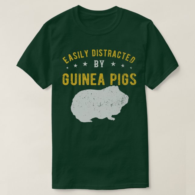 Lättdistraherad av Guinea grisar 148 T Shirt (Design framsida)