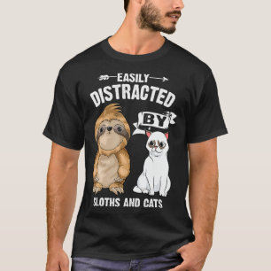 Lättdistraherad Sloth Gift Manar Women Cute T Shirt