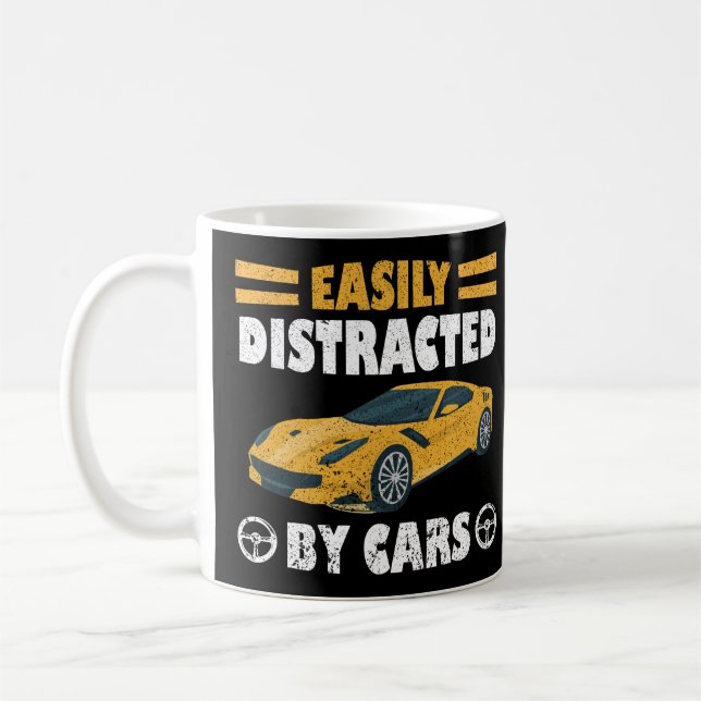 Lättdistraherat av bilar kaffemugg (Vänster)