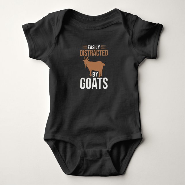 Lättdistraherat av getter t shirt (Framsida)