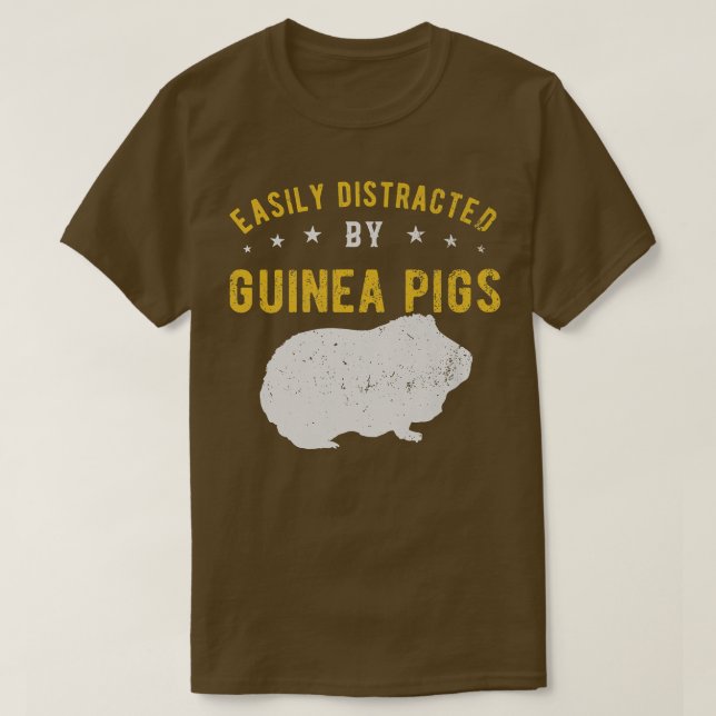 Lättdistraherat av Guinea grisar Premium T Shirt (Design framsida)