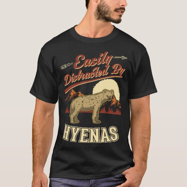 Lättdistraherat av Hyenas 2 T Shirt (Framsida)