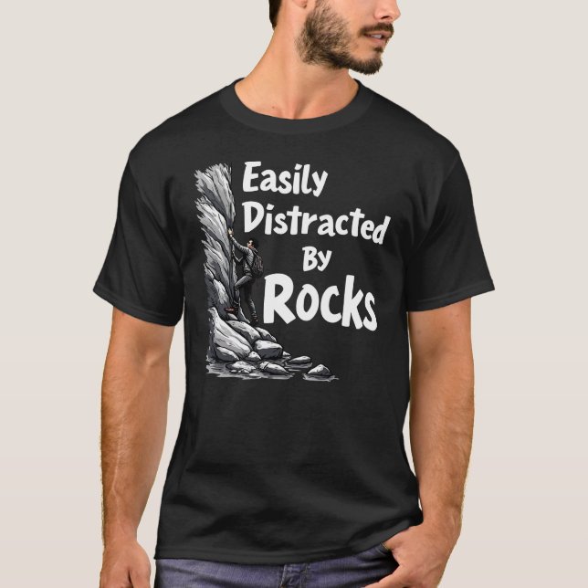 Lättdistraherat av klimatet i Sten Sten T Shirt (Framsida)