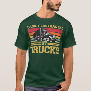 Lättdistraherat av Lastbilar Retro Vintage Lastbil T Shirt
