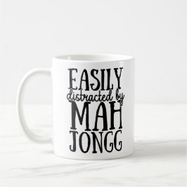 Lättdistraherat av Mah Jongg Funny Kaffemugg