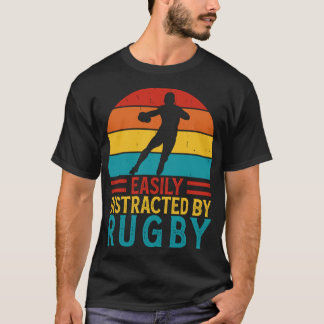 Lättdistraherat av Rugby - Lusnyj Rugby Player T Shirt