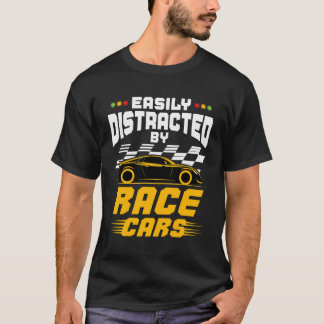 Lättdistraherat av Tävling Cars Racecar Car Tävla T Shirt